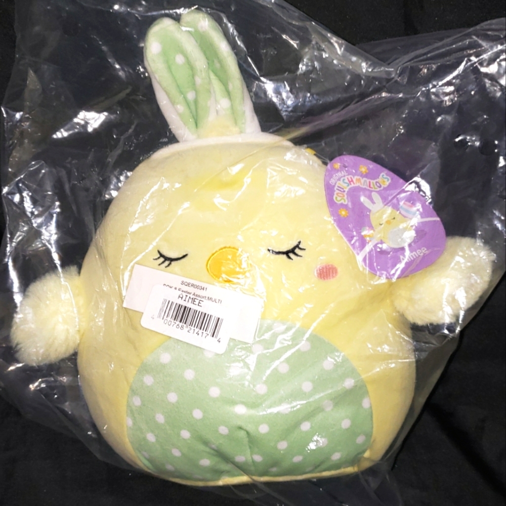 Squishmallow 8" Aimee the chick Bunny ears Easter 2023 NWT in BAG KellyToy